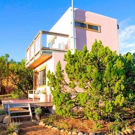 Vibrant Two-story For A Unique Glamping Getaway In Santa Fe, New Mexico